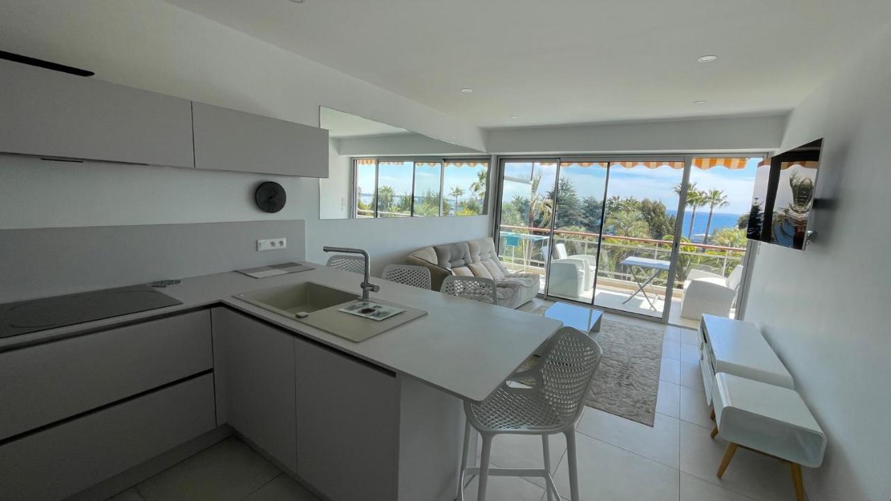 Appartement 2 Chambres Vue Mer Panoramique, Proche Croisette Cannes Vallauris Exteriör bild